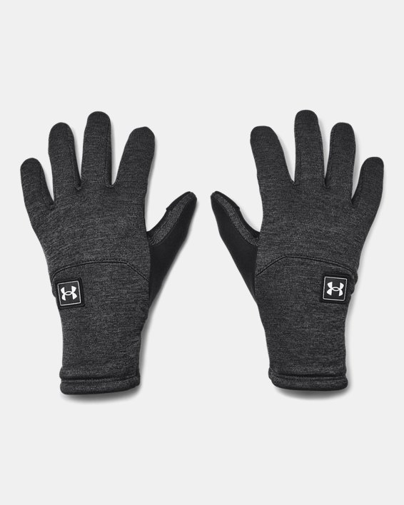 Men's UA Storm Fleece Geo Gloves, Black, pdpMainDesktop image number 0
